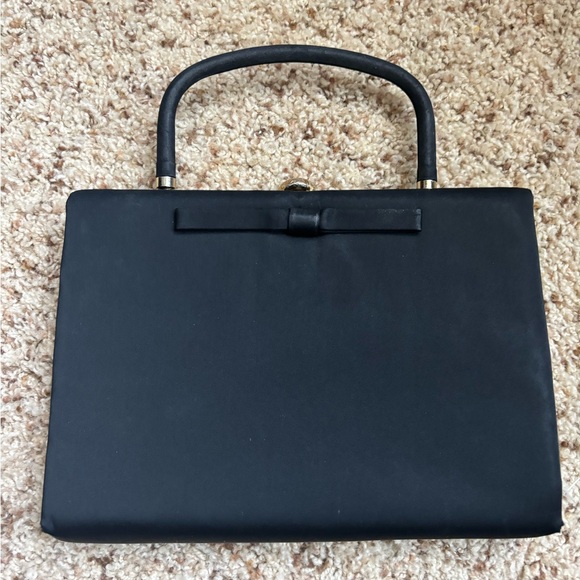 Elegant Black Clutch with Bow Detail - Picture 2 of 6